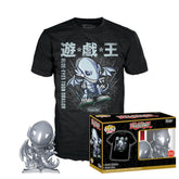 Funko Pop! and Tee: Yu-Gi-Oh Yugioh BLUE EYES TOON DRAGON METALLIC SILVER (Small - XXL) GAMESTOP EXCLUSIVE
