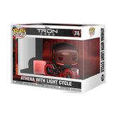 Funko Tron: Ares POP! Rides Vinyl Figure Athena with Light Cycle