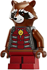 Rocket Raccoon - Dark Red and Pearl Dark Gray Outfit, Reddish Brown Head sh0936