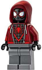 Spider-Man (Miles Morales) - Dark Red Hood, Dark Bluish Gray Legs sh0943