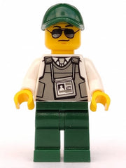 Security Officer - Dark Green Legs, Dark Green Cap with Hole, Sunglasses trn243