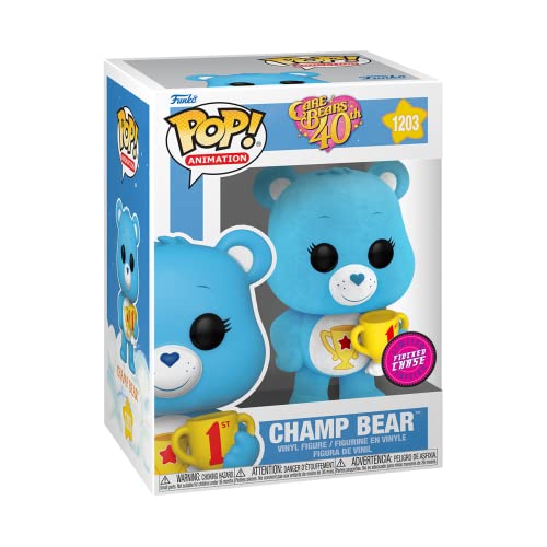 Funko Pop! Animation: Care Bears - Champ Bear (Flocked Chase Edition) #1203