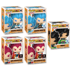 Funko Pop! Anime: Dragon Ball Super - SSGSS Gogeta / Super Saiyan God Vegeta / Broly [EXCLUSIVE]