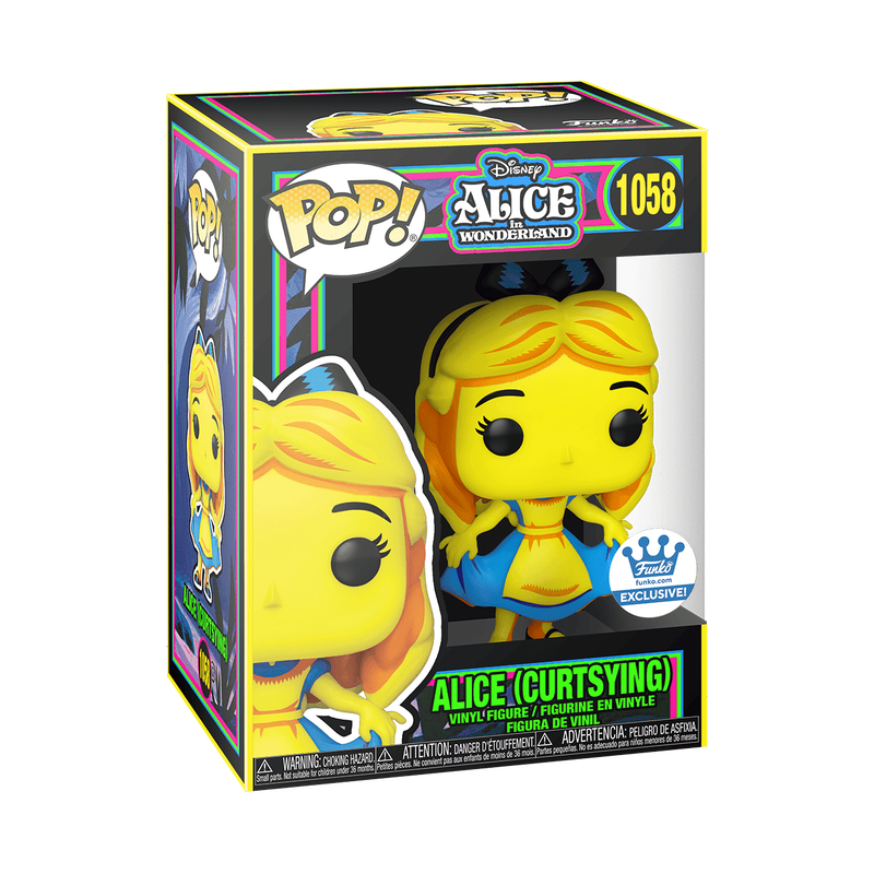 Funko Pop! Disney: Alice in Wonderland - Alice Curtsying (Blacklight Funko Exclusive) #1058