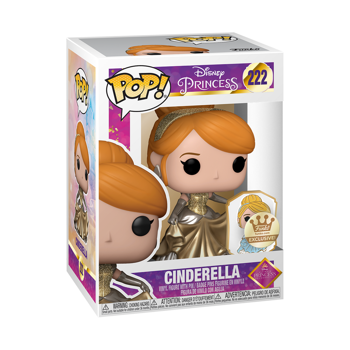 FUNKO POP! DISNEY ULTIMATE PRINCESS CINDERELLA with PIN #222