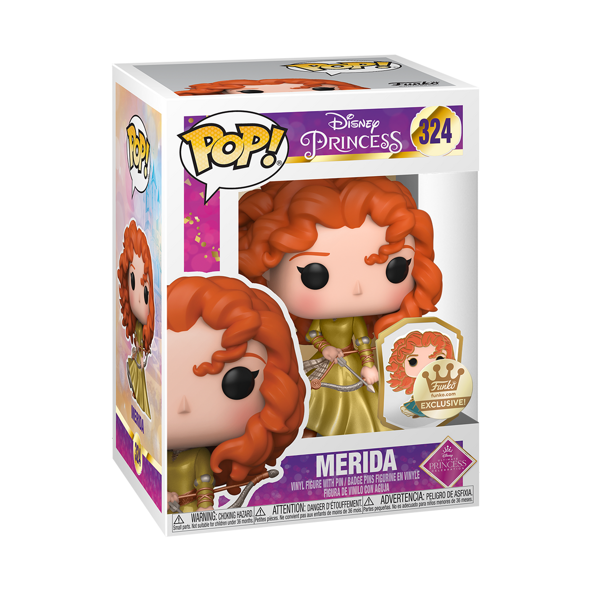 FUNKO POP! DISNEY ULTIMATE PRINCESS MERIDA with PIN #324 *PREORDER*