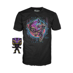 Funko Pop! and Tee: MARVEL BLACK LIGHT BLACK PANTHER *SPECIAL EDITION* M-XXL*