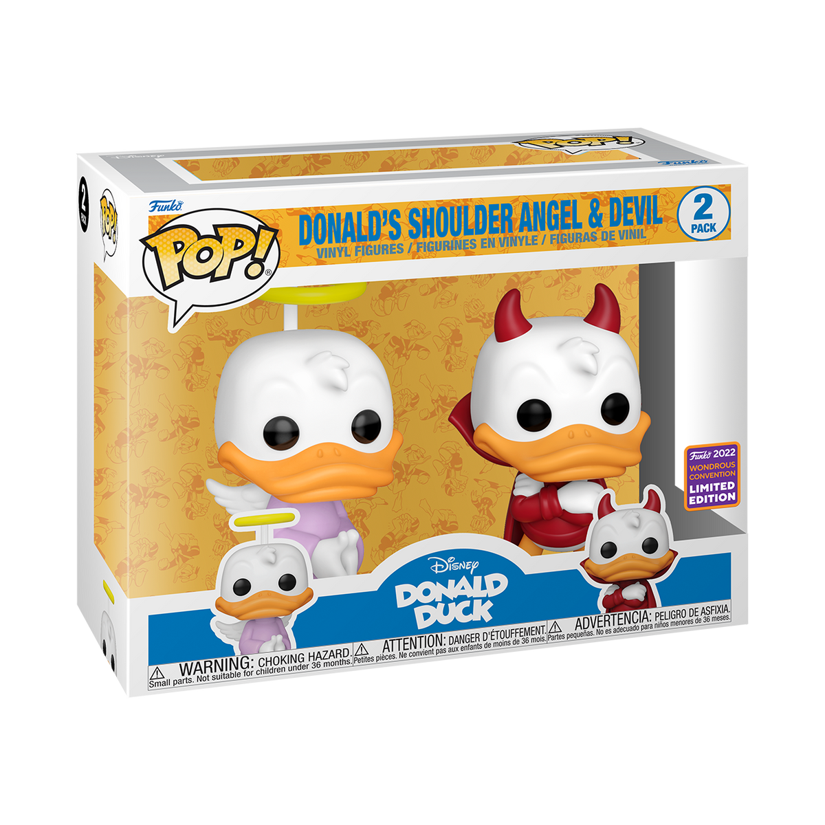 Funko Pop! DISNEY DONALD'S SHOULDER ANGEL & DEVIL 2 PACK [WONDROUS SHARED CONVENTION]