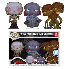 Funko Pop! Games: Dungeons & Dragons - Vecna, Mind Flayer & Demogorgon (Special Edition) 3-Pack