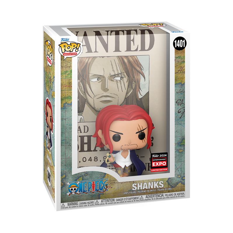 FUNKO POP! ANIME WANTED POSTER ONE PIECE SHANKS #1401 [C2E2 Shared Entertainment EXPO] *PREORDER*