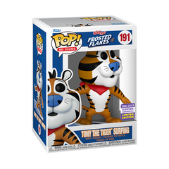 FUNKO POP! AD ICON FROSTED FLAKES TONY THE TIGER SURFING #191 [2023 SDCC SHARED EXCLUSIVE] *PREORDER*