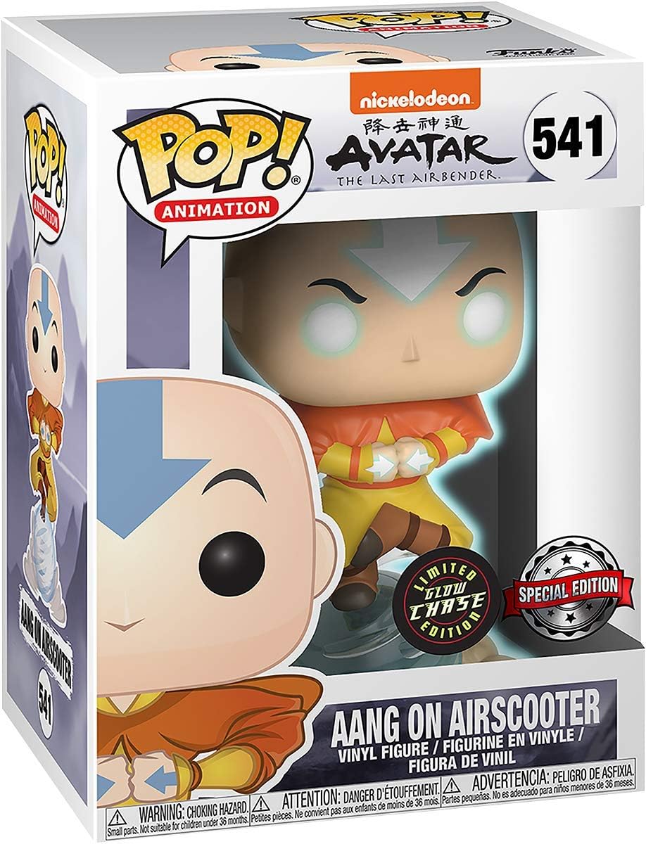 Funko Pop! Animation: Avatar the Last Airbender - Aang on Airscooter (CHASE Glow in the Dark Special Edition) #541