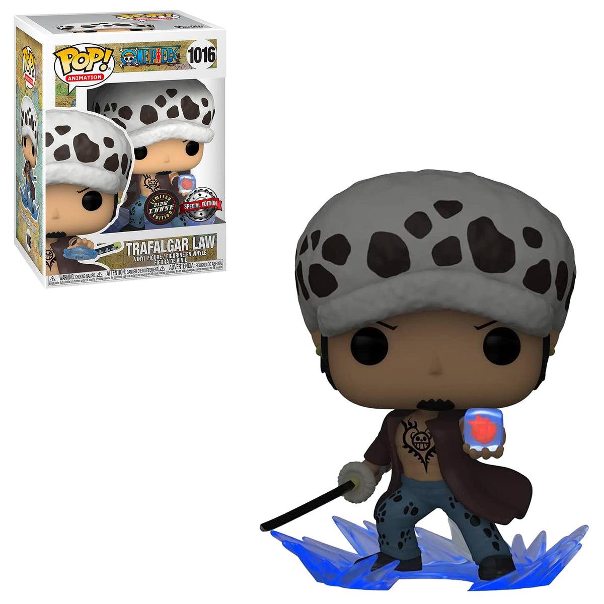 Funko Pop! Animation: One Piece - Trafalgar Law (Glow in the Dark CHASE Special Edition) #1016