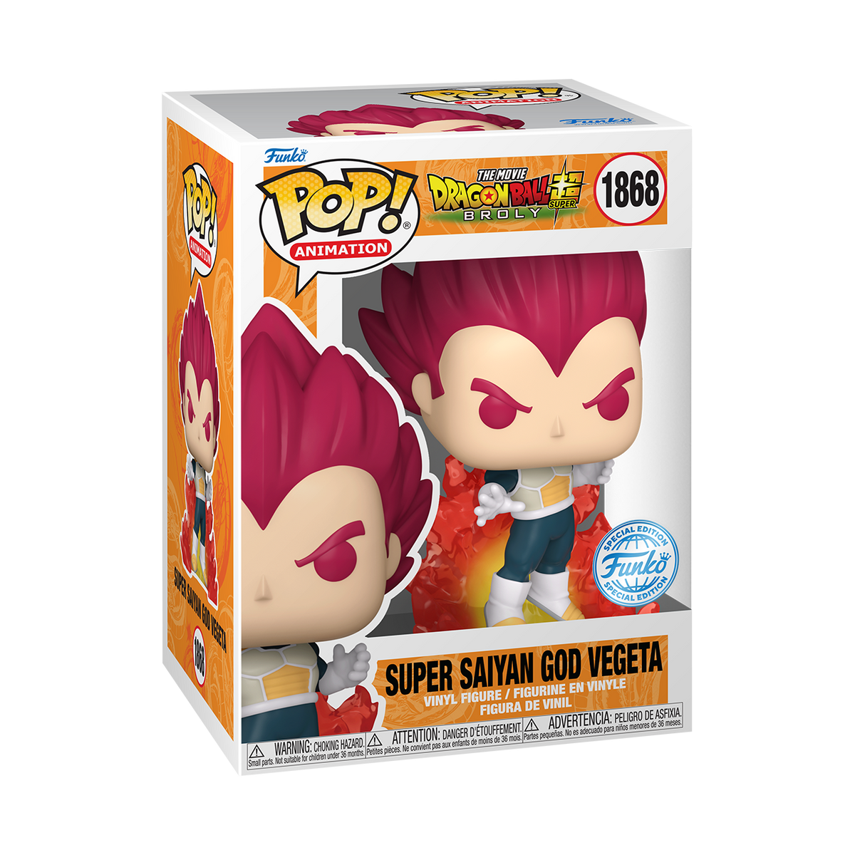 Funko Pop! Animation: Dragon Ball Super Broly - Super Saiyan God Vegeta (Special Edition) #1868
