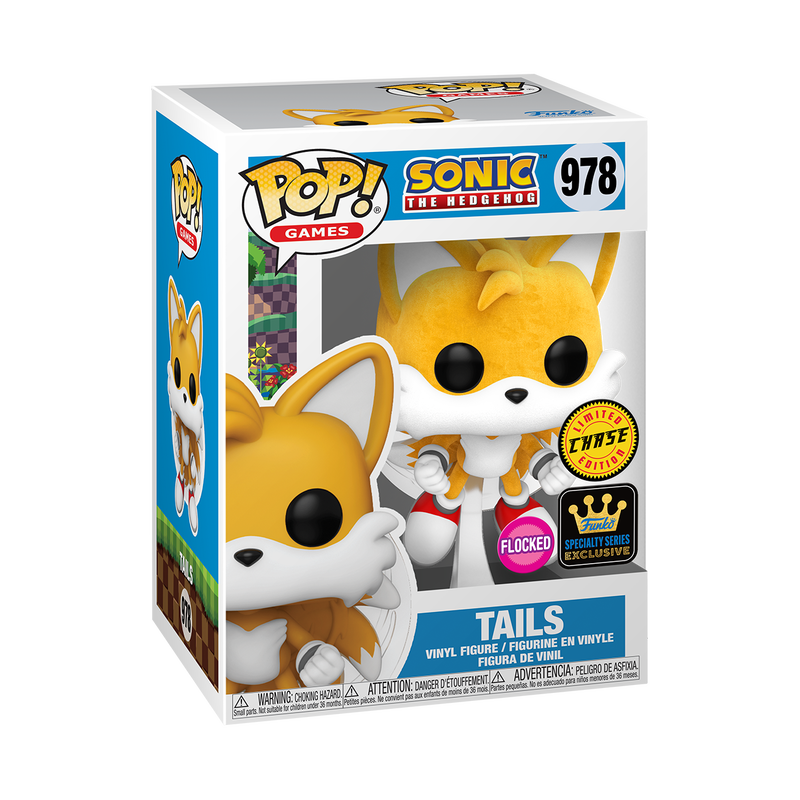 Funko Pop! Games: Sonic The Hedgehog - Tails with Flocked Chase (Special Edition) #978