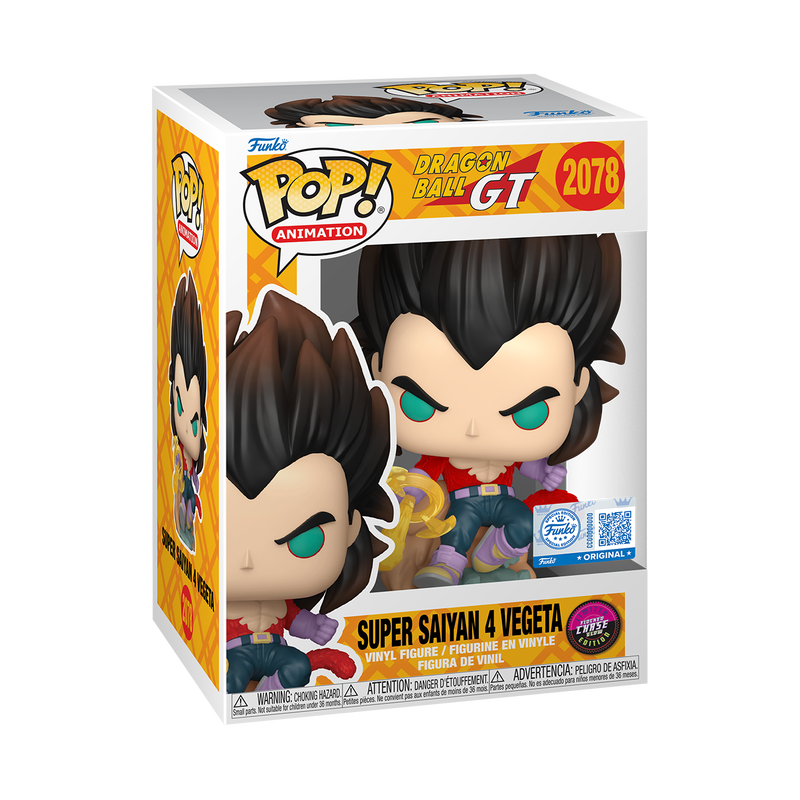 Funko Pop! Animation: Dragon Ball GT - Super Saiyan 4 Vegeta (Glow in the dark Flocked Chase Special Edition) #2078