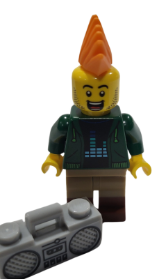 Rocker Orange Mohawk w/Boombox