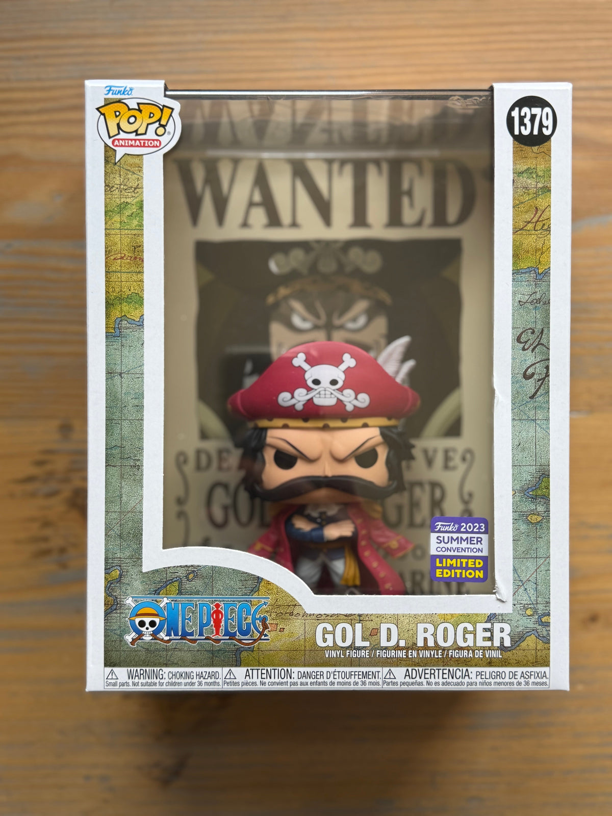 Funko Pop! Animation: One Piece - Gol D. Roger Wanted Poster (Summer Convention Limited Edition 2023) #1379