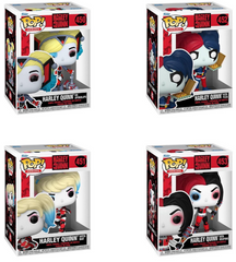 Funko Pop! DC: Harley Quinn - On Apokolips #450 / with Bat #451 / with Pizza #452 / with Weapons #453