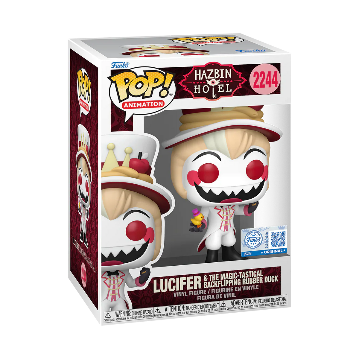 Funko Pop! Animation: Hazbin Hotel - Lucifer & The Magic-Tastical Backflipping Rubber Duck #2244 [Funko Special Edition - Hot Topic Exclusive]