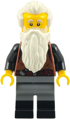 Wolfpack - Male, Dark Bluish Gray Legs with Black Boots, White Beard and Hair bdp276