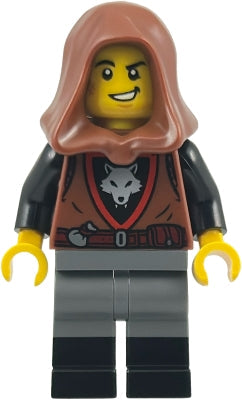 Wolfpack - Male, Dark Bluish Gray Legs with Black Boots, Reddish Brown Hood bdp277