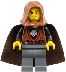 Wolfpack - Dark Bluish Gray Legs, Dark Brown Cape, Reddish Brown Hood (Crook) cas585