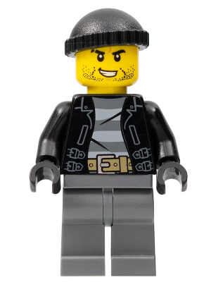 Police - City Bandit Crook, Black Knit Cap, Black Stubble cty0930