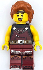 Viking Blacksmith - Female, Dark Red Overalls, Dark Red Legs with Trim, Dark Orange Hair idea167