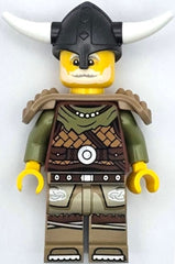 Viking Chieftain - Male, Leather Armor, Dark Tan Legs with Tunic, Pearl Dark Gray Helmet, Shoulder Armor idea169