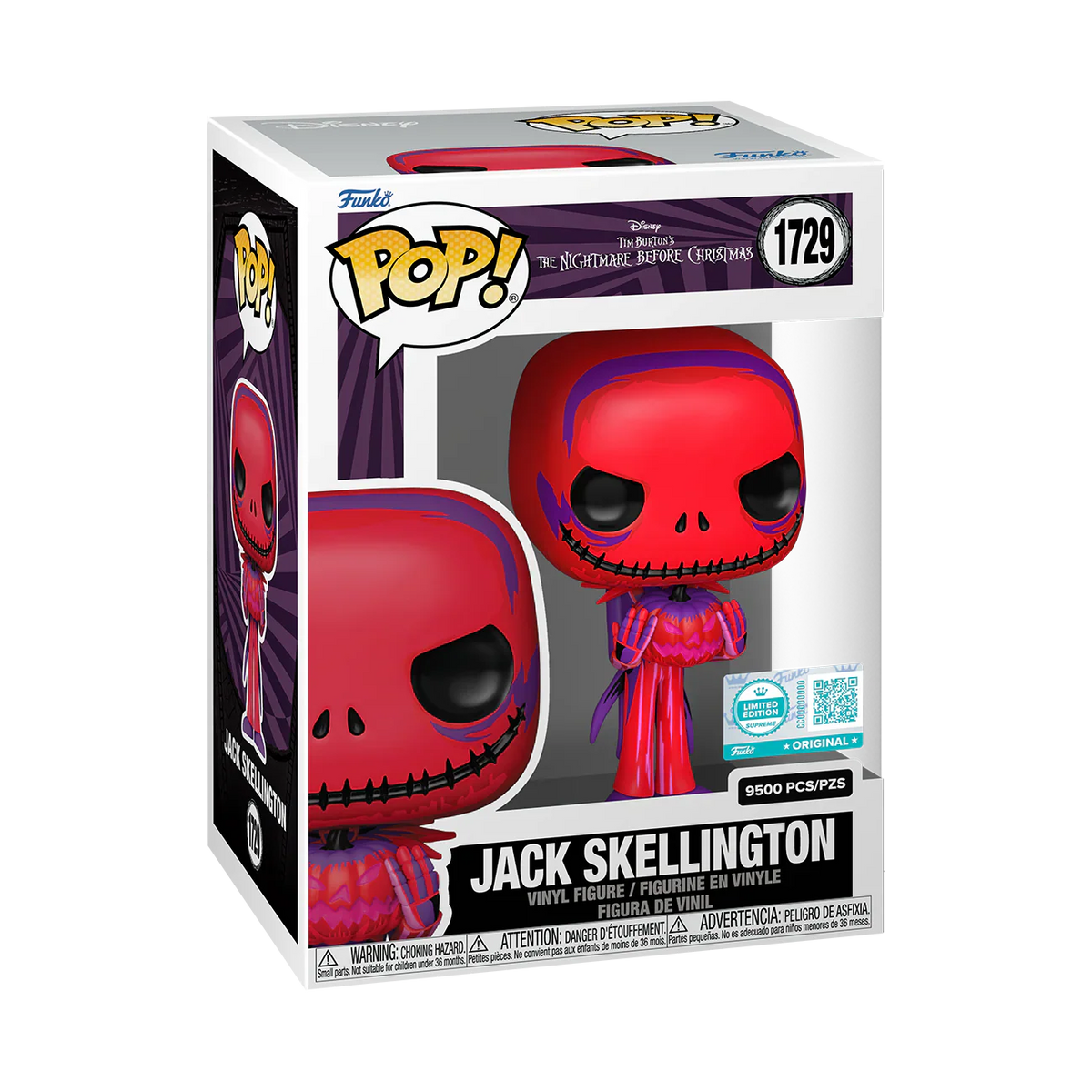 Funko Pop! Disney: The Nightmare Before Christmas - Jack Skellington (Red & Purple) #1729 [Funko Limited Edition - 9,500pcs] *PREORDER*