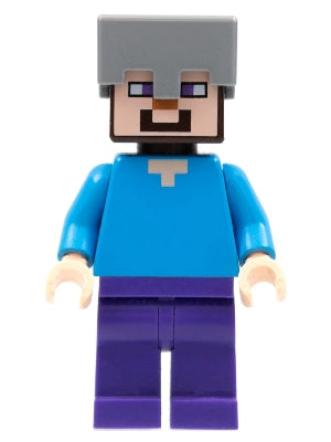 Steve - Dark Purple Legs, Flat Silver Helmet min016