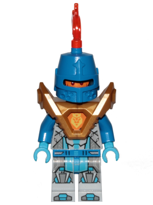 Royal Soldier / King's Guard - Blue Helmet with Eye Slit, Pearl Gold Armor nex148
