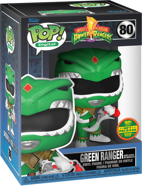Funko Pop! Digital: Mighty Morphin Power Rangers - Green Ranger with Sword of Darkness (Grail LE 999 PCS) #80
