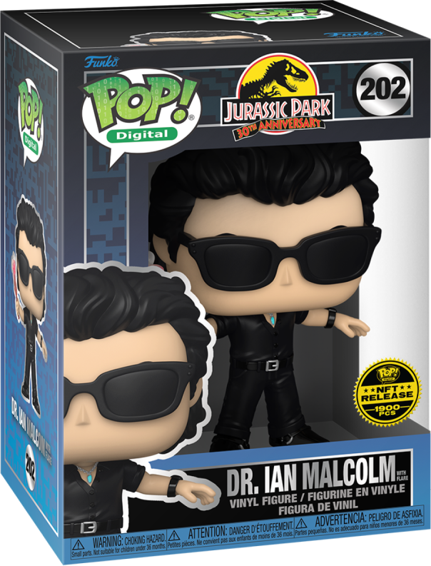 Funko Pop! Digital: Jurassic Park - Dr Ian Malcolm with Flare (Legendary LE 1900 PCS) #202