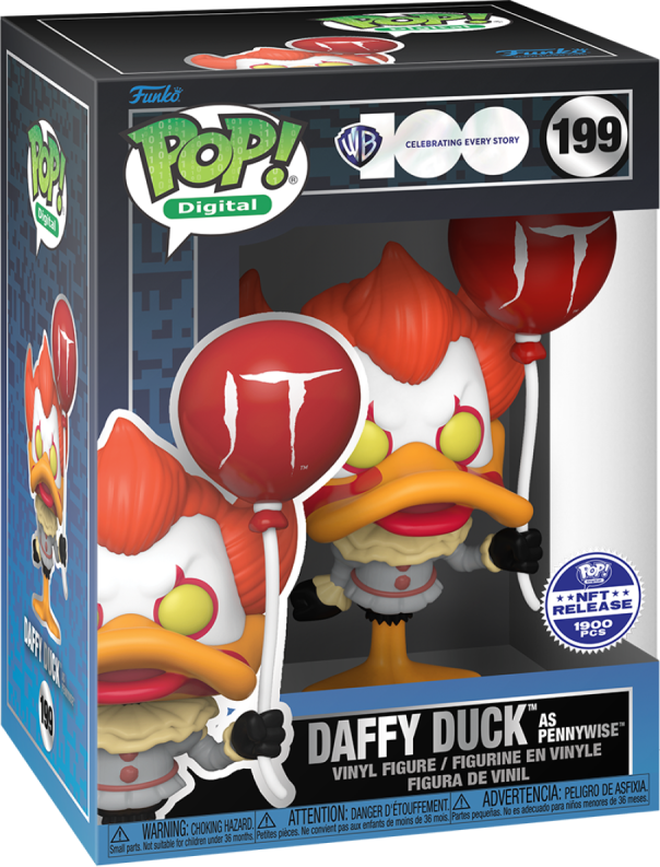 Funko Pop! Digital: WB 100th Anniversary - Daffy Duck as Pennywise (Royalty LE 1900 PCS) #199