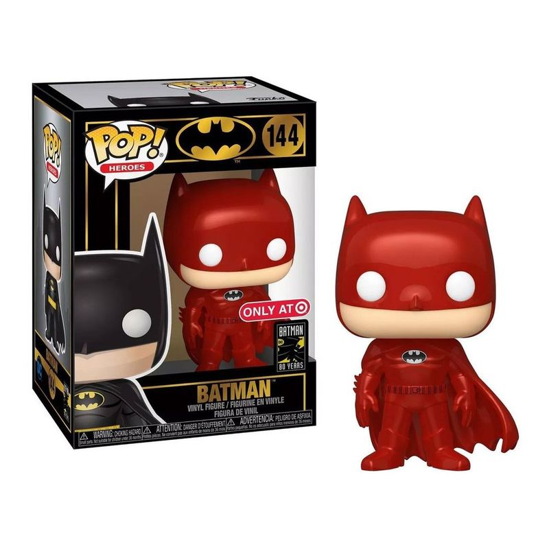 Funko Pop! Heroes: DC Comics - Batman (Red Metallic Target Exclusive) #144