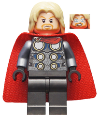 Thor - Spongy Cape with Single Hole, Pearl Dark Gray Legs sh0645