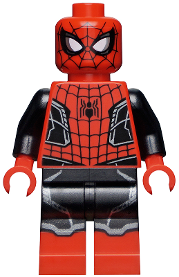 Spider-Man - Black and Red Suit, Small Black Spider, Silver Trim (Upgraded Suit) sh0782