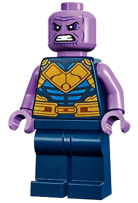 Thanos - Minifigure, Dark Blue and Gold Outfit, Medium Lavender Arms sh0859