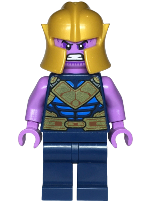 Thanos - Dark Blue Legs Plain, Medium Lavender Arms, Pearl Gold Helmet sh906
