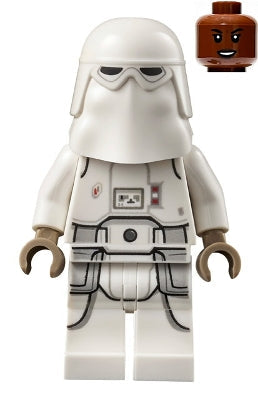 Snowtrooper - Female, Printed Legs, Dark Tan Hands, Reddish Brown Head, Open Mouth Smirk sw1180