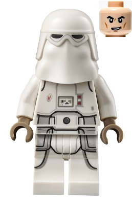 Snowtrooper, Printed Legs, Dark Tan Hands, Cheek Lines, Lopsided Grin sw1181