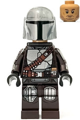 The Mandalorian / Din Djarin / 'Mando' - Silver Beskar Armor, Jet Pack, Helmet with Top Lines sw1258